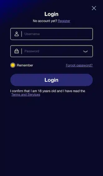 Step 3: Fill in the username and password.