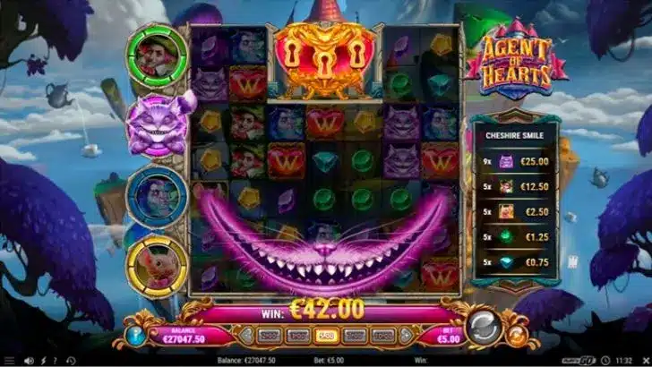 Features in the game Agent of Hearts